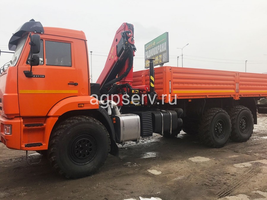 Автомобиль бортовой 438240 на шасси Камаз 43118-23027-50 с КМУ с INMAN IM 150N