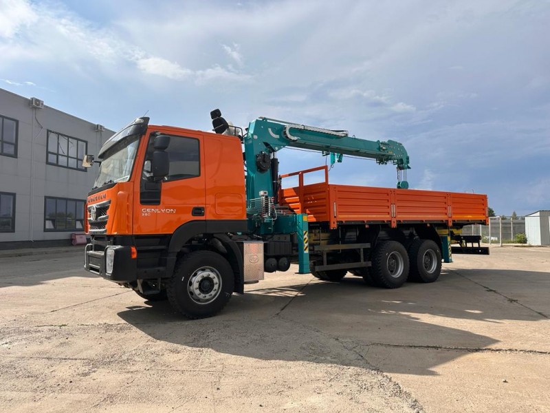 Автомобиль бортовой 4382Н0 на шасси HONGYAN CQ3346HV39D  с КМУ HKTC8026