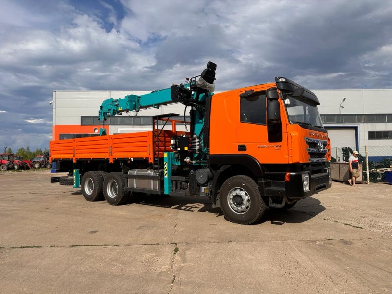 Автомобиль бортовой 4382Н0 на шасси HONGYAN CQ3346HV39D  с КМУ HKTC8026