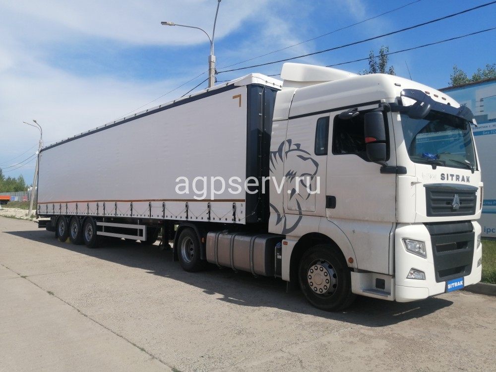 Автомобиль-тягач SITRAK C7H 4х2 + Полуприцеп шторный UAT SCFG 9226.01